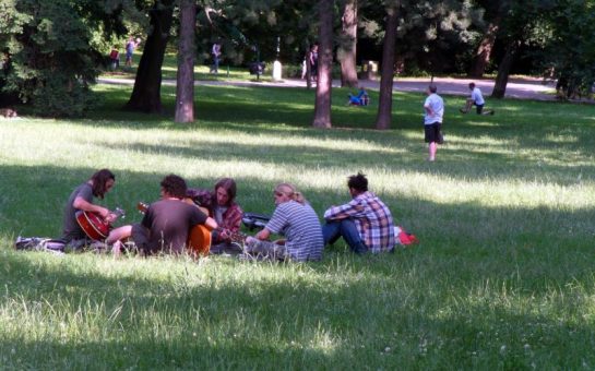 young people in a park
