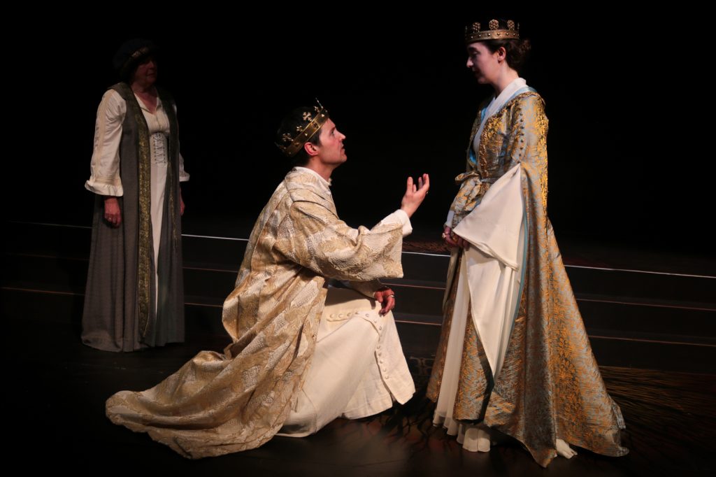 Henry proposes to Princess Catherine. Credit: Photographer Pete Messum (C) Richmond Shakespeare Society