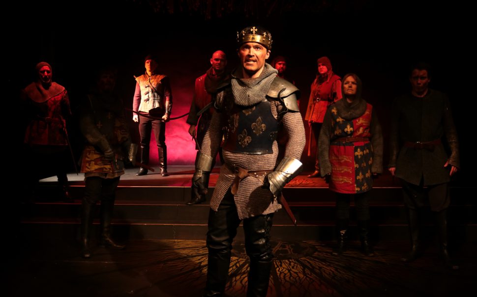Luciano Dodero beguiles as the embattled king. Credit: Photographer Pete Messum (C) Richmond Shakespeare Society