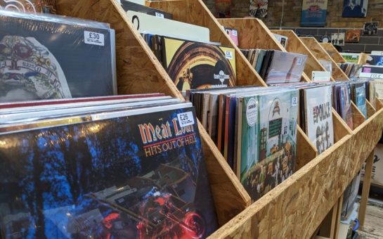 Shelves of vinyls in Eel Pie Records, Twickenham