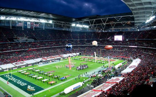 Wembley Stadium hosting an NFL International game in 2010