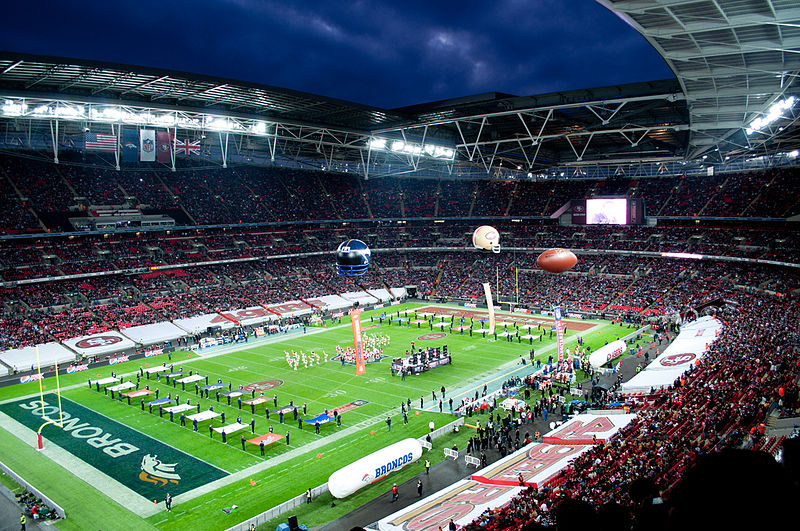 Wembley Stadium hosting an NFL International game in 2010
