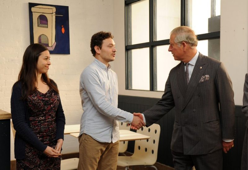 Matthews Yard owner, Saif Bonar, meets King Charles one year after the Croydon riots