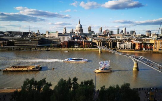 Sky shot of the River Thames