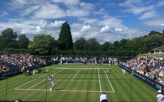 Casper Ruud and Popyrin at 2023 Giorgio Armani Tennis Classic at The Hurlingham Club