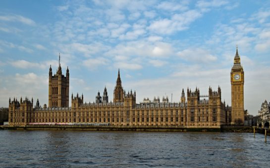 Image of the Palace of Westminster as seen from the River Thames