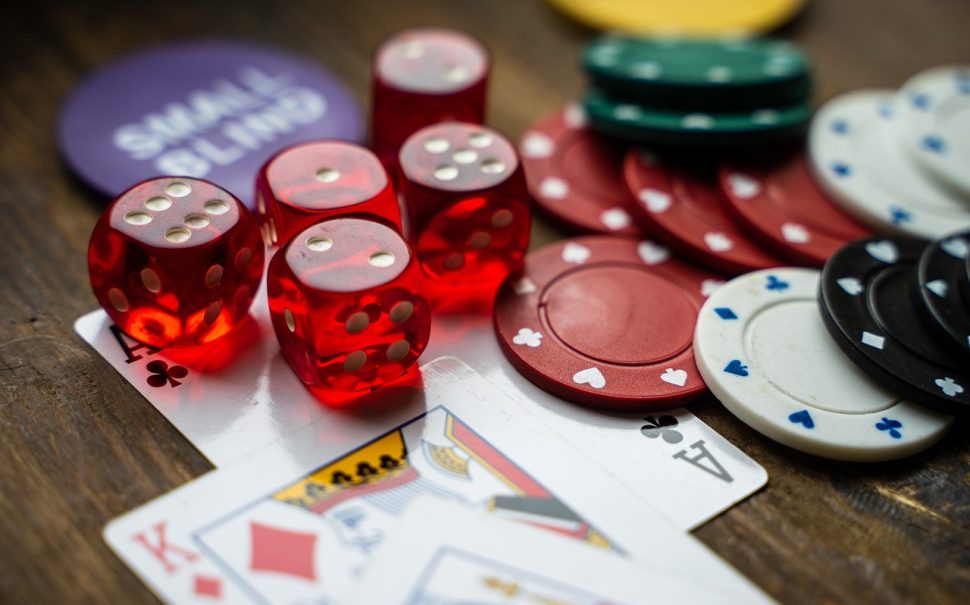 Poker cards and chips