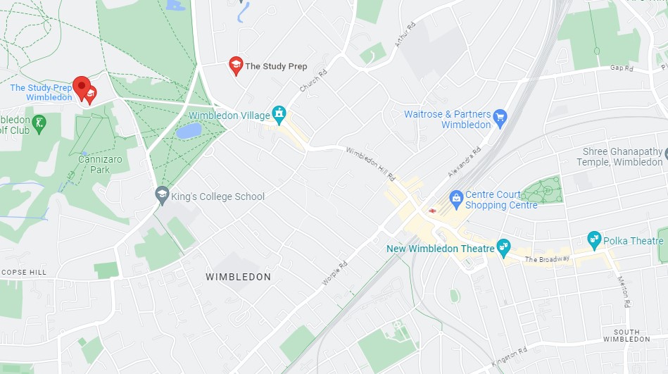 Location of the school on a map