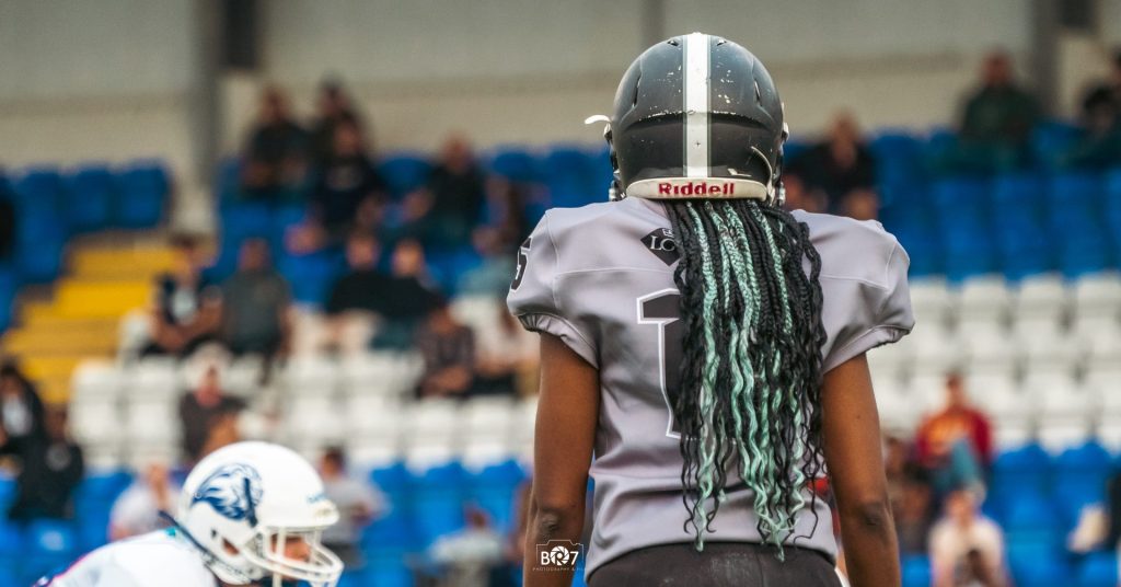 Warriors women in action in Britbowl final