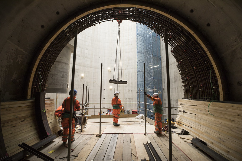 Engineers work on he Tideway Tunnel project