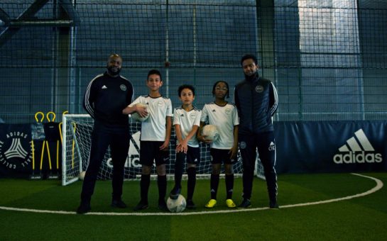 Coaches Osman Kamil and Bass Dembele pictured with Ginga players