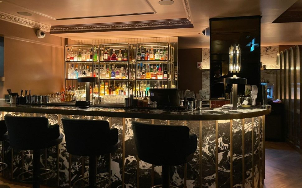 marble art deco bar at gaucho