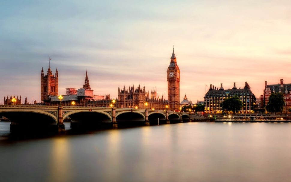 Westminster in the sunset