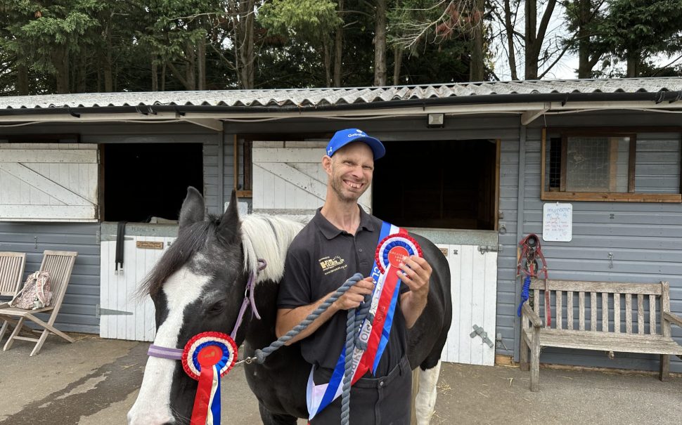 A visually impaired rider with his horse