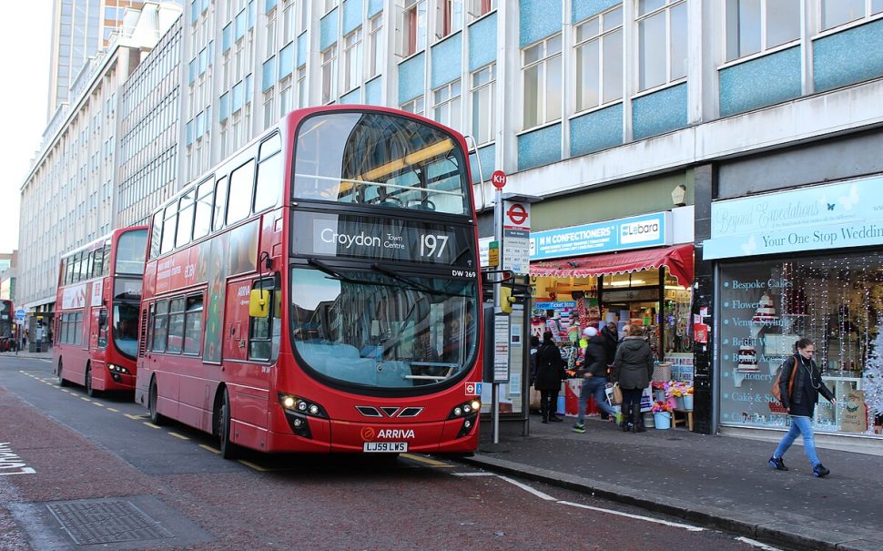 Photo of bus on park street in Croydon