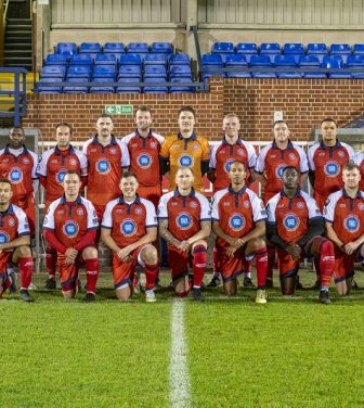 The London Fire Brigade FC team photo in their new kit