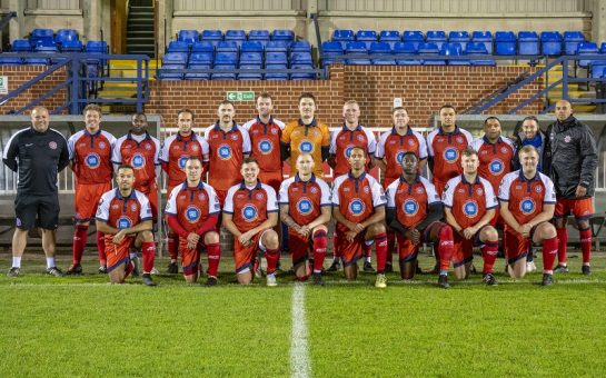 The London Fire Brigade FC team photo in their new kit