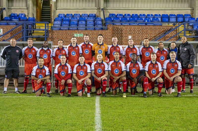 The London Fire Brigade FC team photo in their new kit