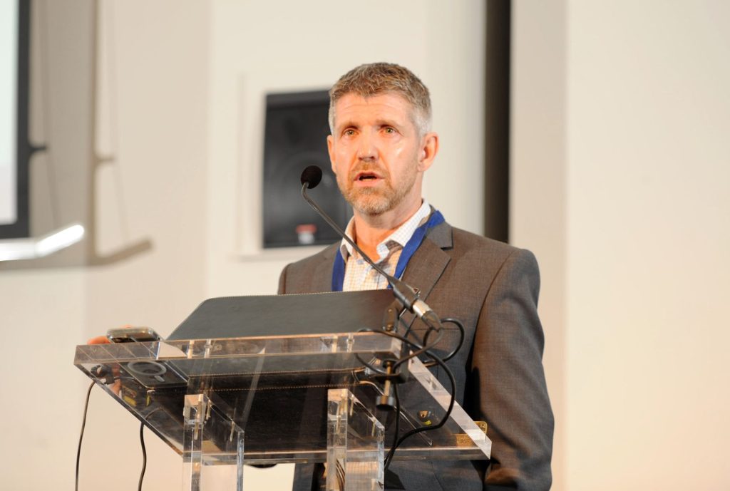 Matthew Wesson, President of the EMDR Association UK at a conference in March 2023 