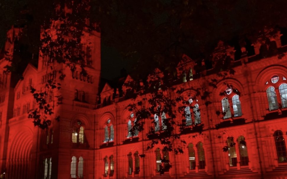 Image shows the outside of the Natural History Museum.