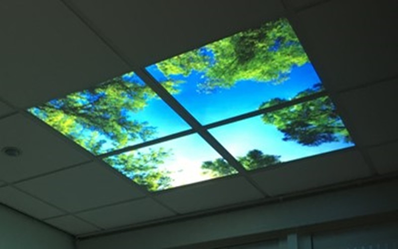 Lightbox in hospital room ceiling