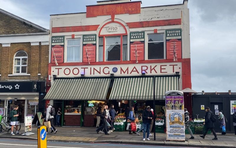 Tooting market in south west London