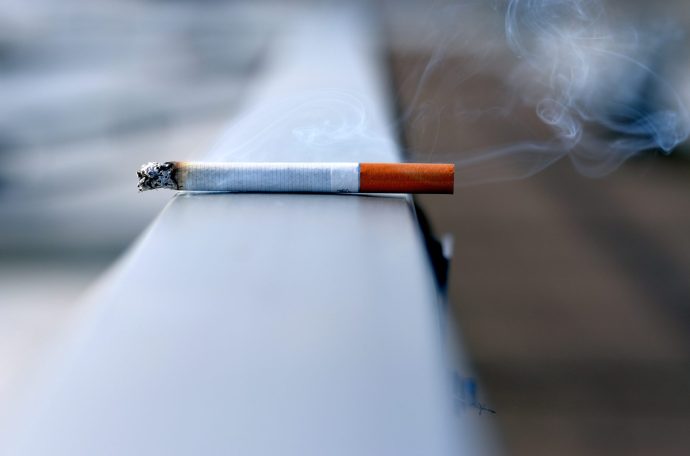 cigarette on ledge