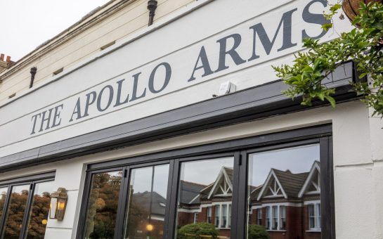 Apollo Arms restaurant sign