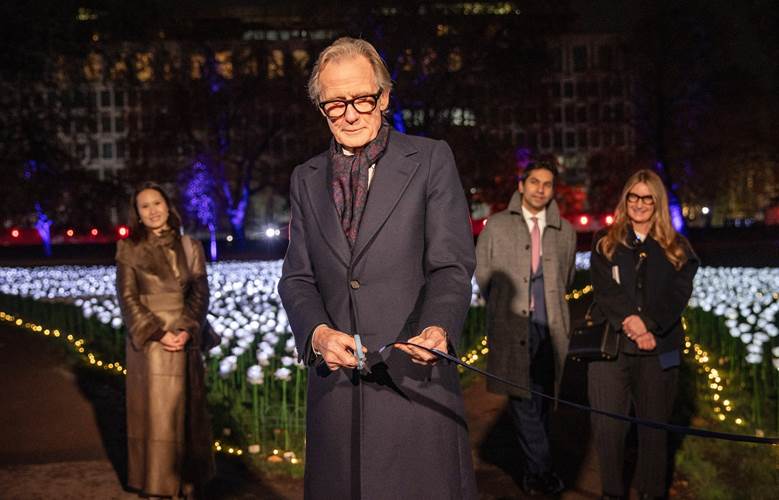 Bill Nighy attended the garden's opening in November. 