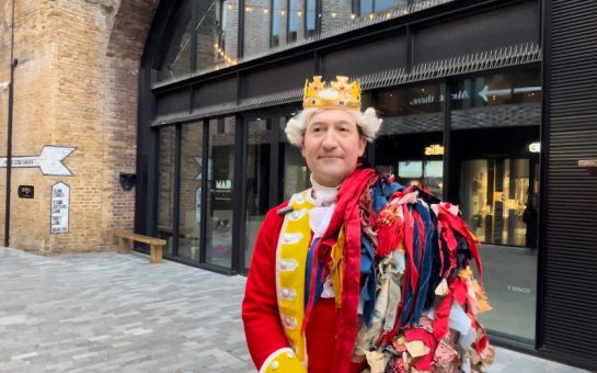 Callum Coates in King George costume for the Twelfth Night festival