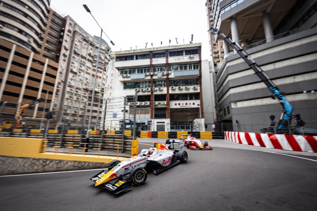 Goethe racing in Macau Grand Prix in Formula 3.