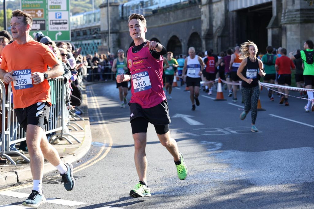 Matt Ticehurst running the Bath Half Marathon