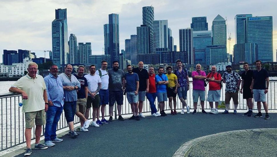 The Proper Lads Club on a walk in Greenwich