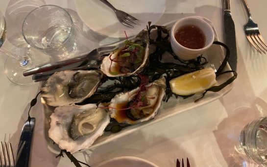 A selection of fresh and dressed oysters at The Oystermen, Covent Garden