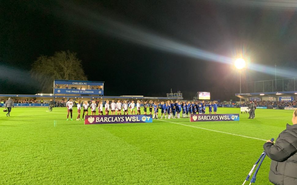 Shot of Chelsea and Man City at Kingsmeadow