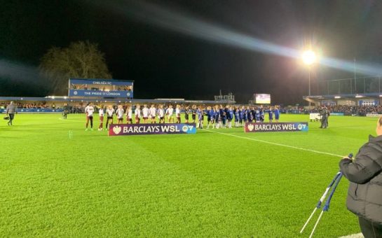 Shot of Chelsea and Man City at Kingsmeadow