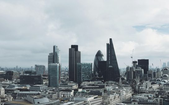 London skyline featuring the capital's most prominent buildings.