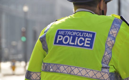 A police officer out in London