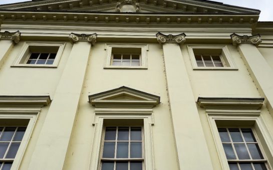 The exterior of the Georgian style Marble Hill House