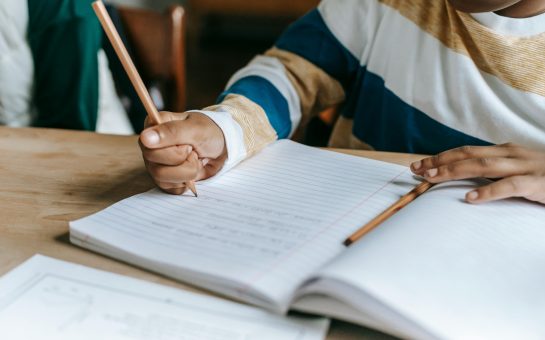 child writing