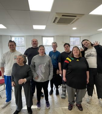 Students who took part in a discussion about the use of cash for people with learning disabilities.