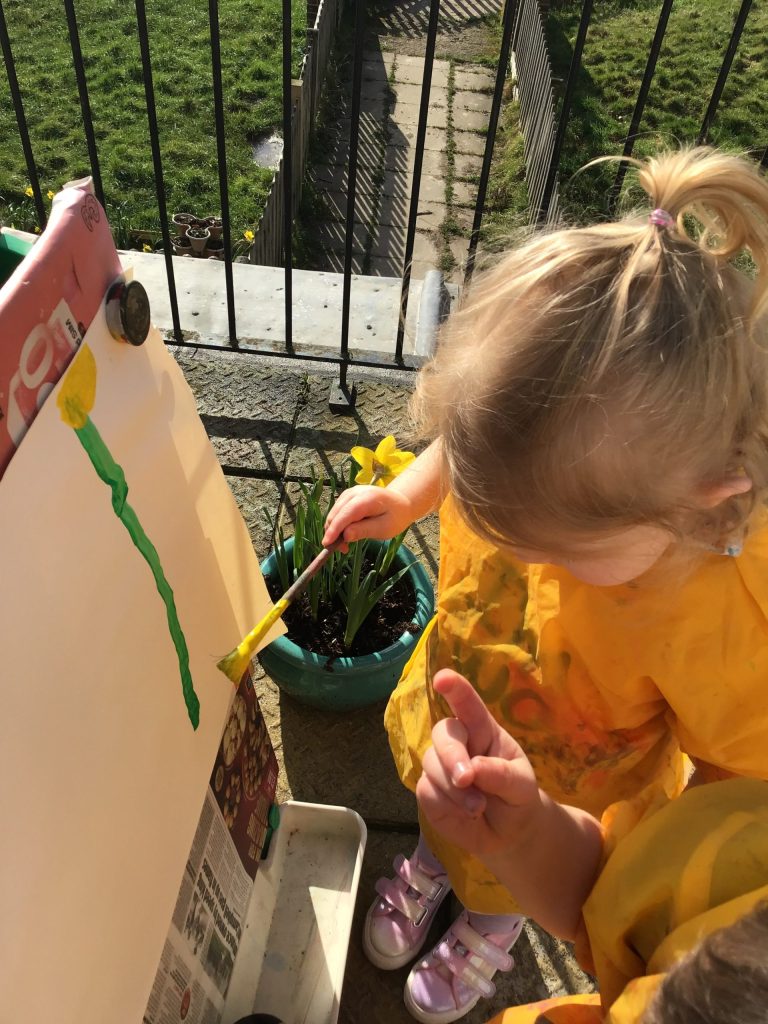 A nursery child painting