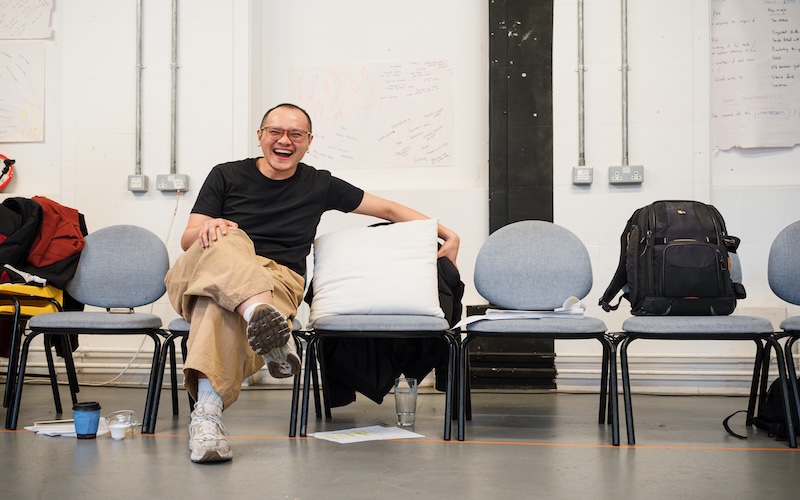 Joel Tan in rehearsals for Scenes from a Repatriation (Picture credit: Alex Brenner)