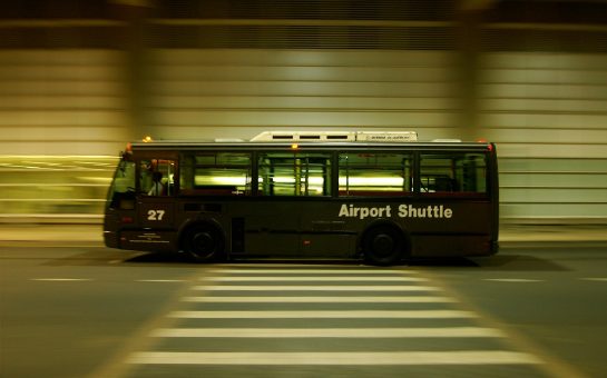 Airport shuttle bus