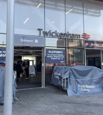 The outside of Twickenham Station