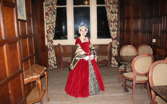 Re-enactor Becky Evans dressed as Jane Seymour