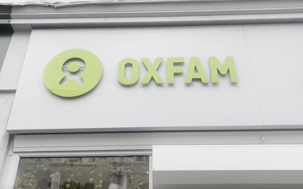 The sign outside Oxfam Putney