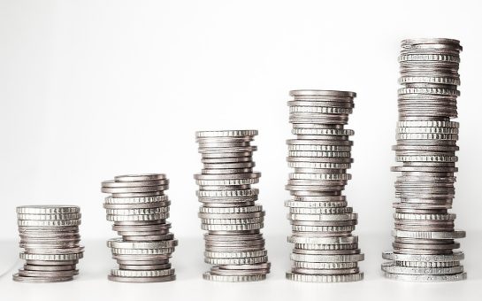 A pile of coins