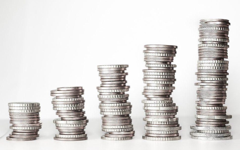 A pile of coins