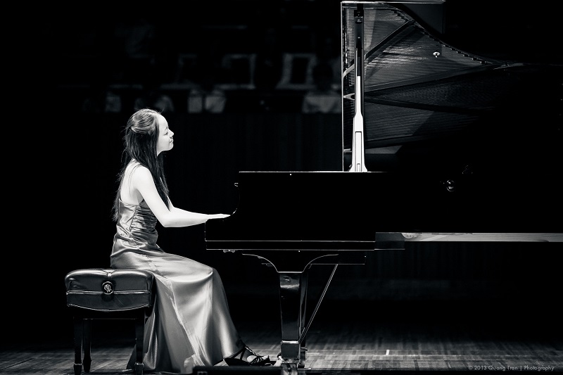 Rieko Makita plays piano at the Wandsworth Arts Fringe
